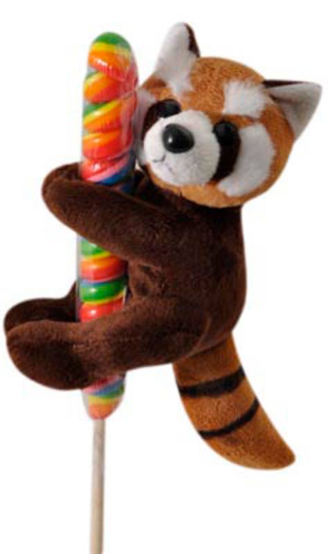 The Petting Zoo - Wholesale Lollipop - Lollyplush Red Panda 7" (16cm)0