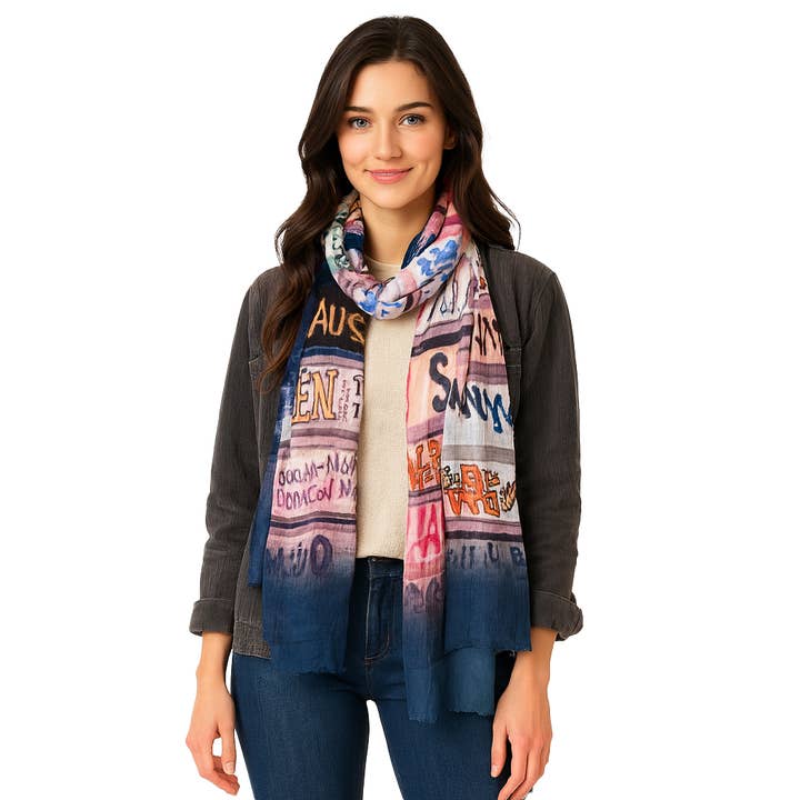 Mix Tape Scarf for wholesale by Blue Pacific