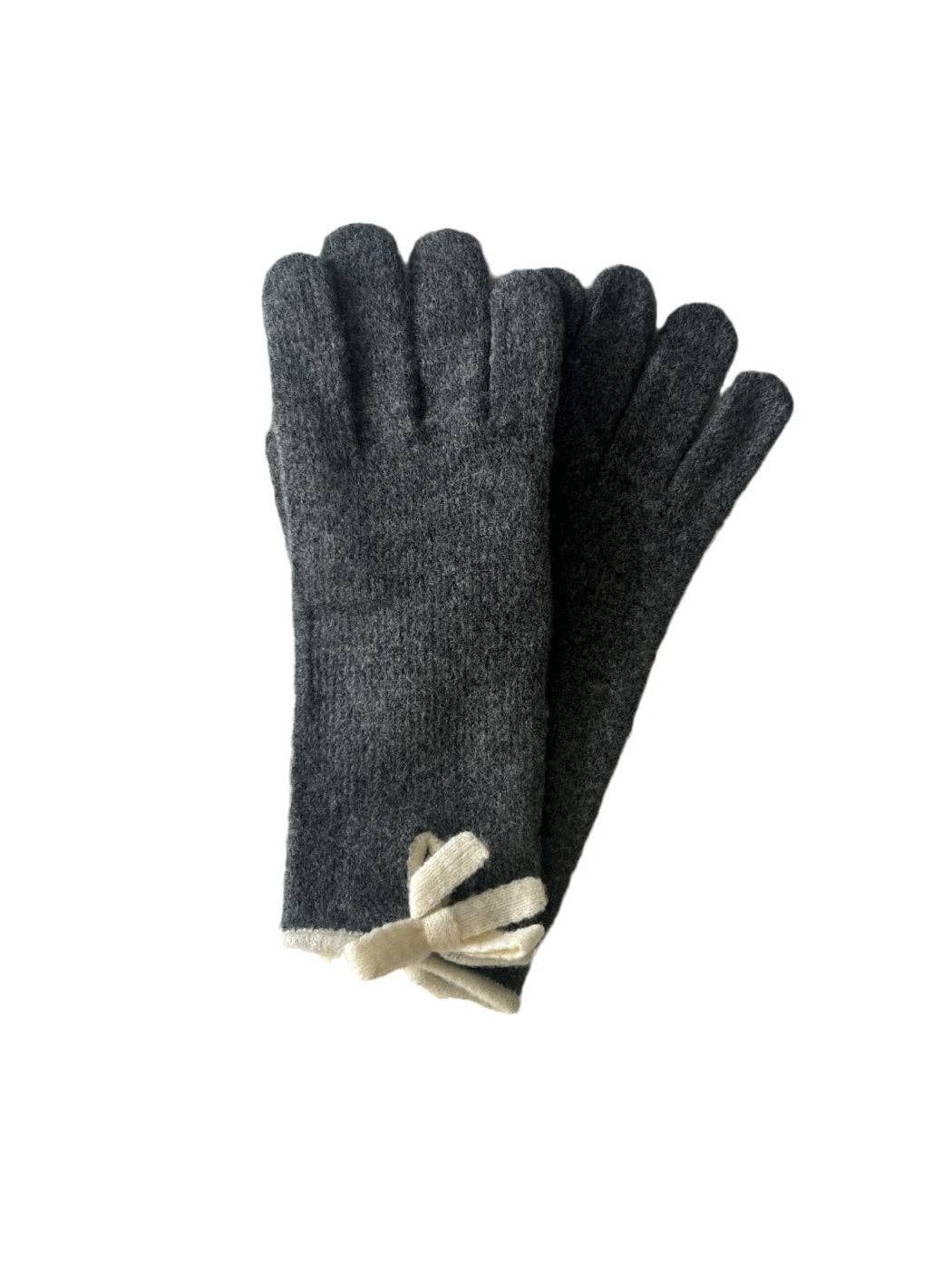 Funkyrel® Atzbranding Limited – Engroshandel Handsker - Dame – Gloving - Søde Strikkede Handsker med Sløjfe & Touchscreen5