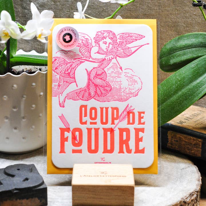 L'Atelier Letterpress - Venta al por mayor Tarjetas de amor - Tarjeta Letterpress Amor a Primera Vista (con sobre)