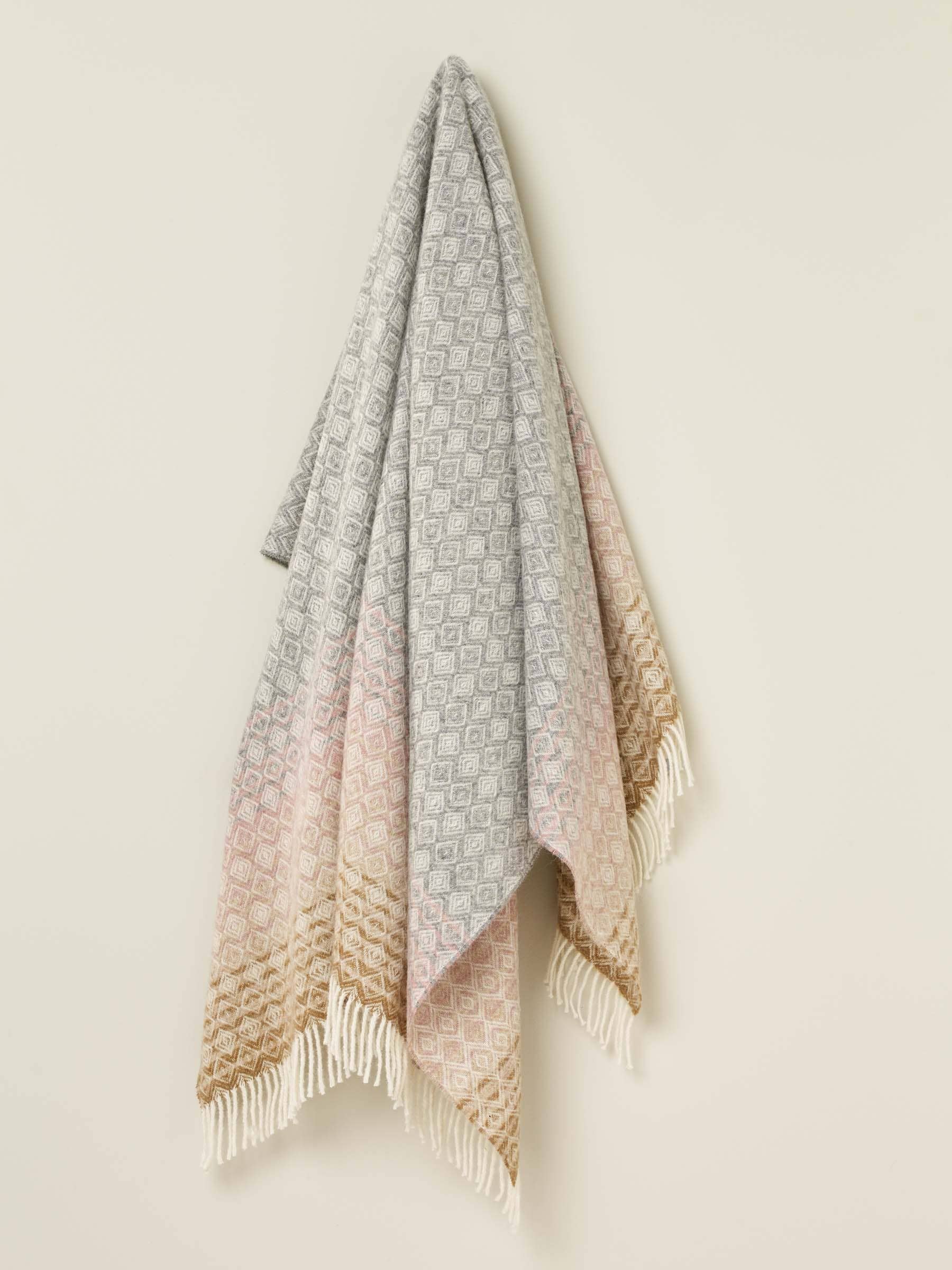 Bronte by Moon - Wholesale Throw Blanket - British Wool Ombre Diamond Throw4