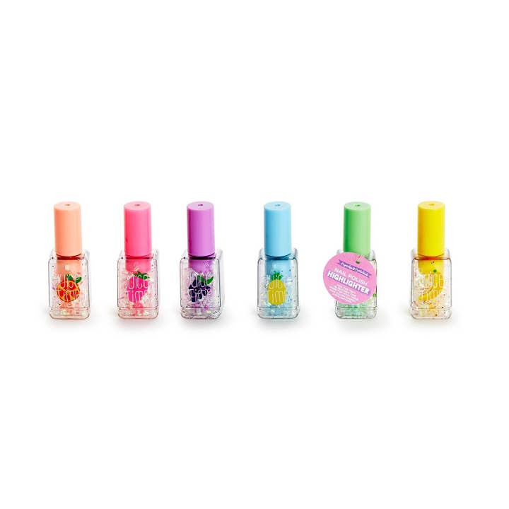 Cupcakes & Cartwheels by Two's Company - Wholesale Highlighter - 60 Pc Nail Polish Highlighter Unit with Display - 6 Colors