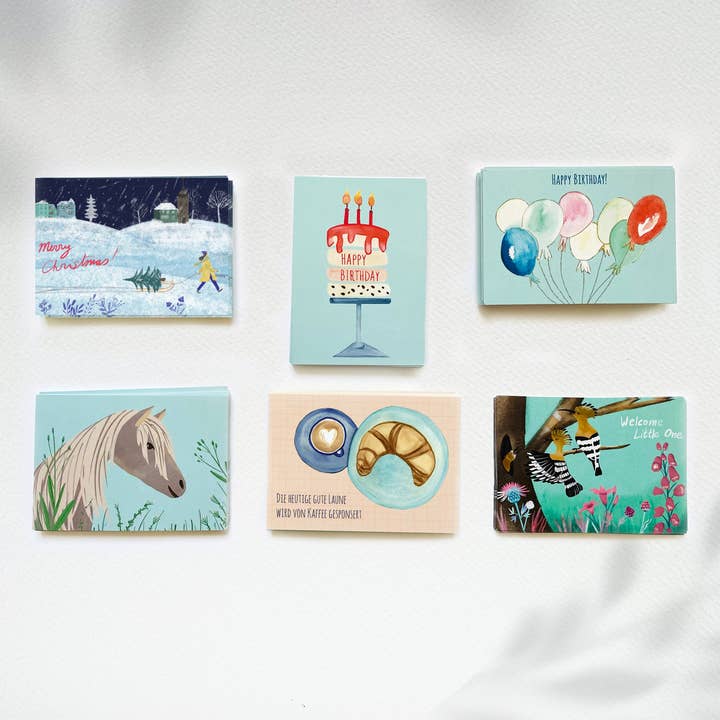 Karten Set "All You Need", Umweltfreundlich | Glückwunsch für den Großhandel von Elena Klein
