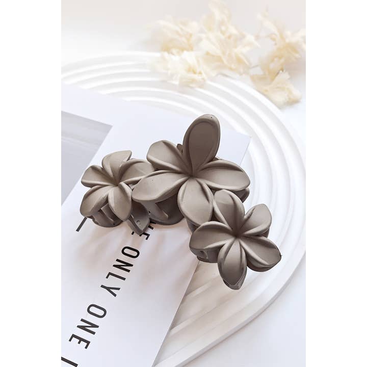 Parchment LDC 3D Flower Plastic Resin Hair Claw for wholesale on Faire