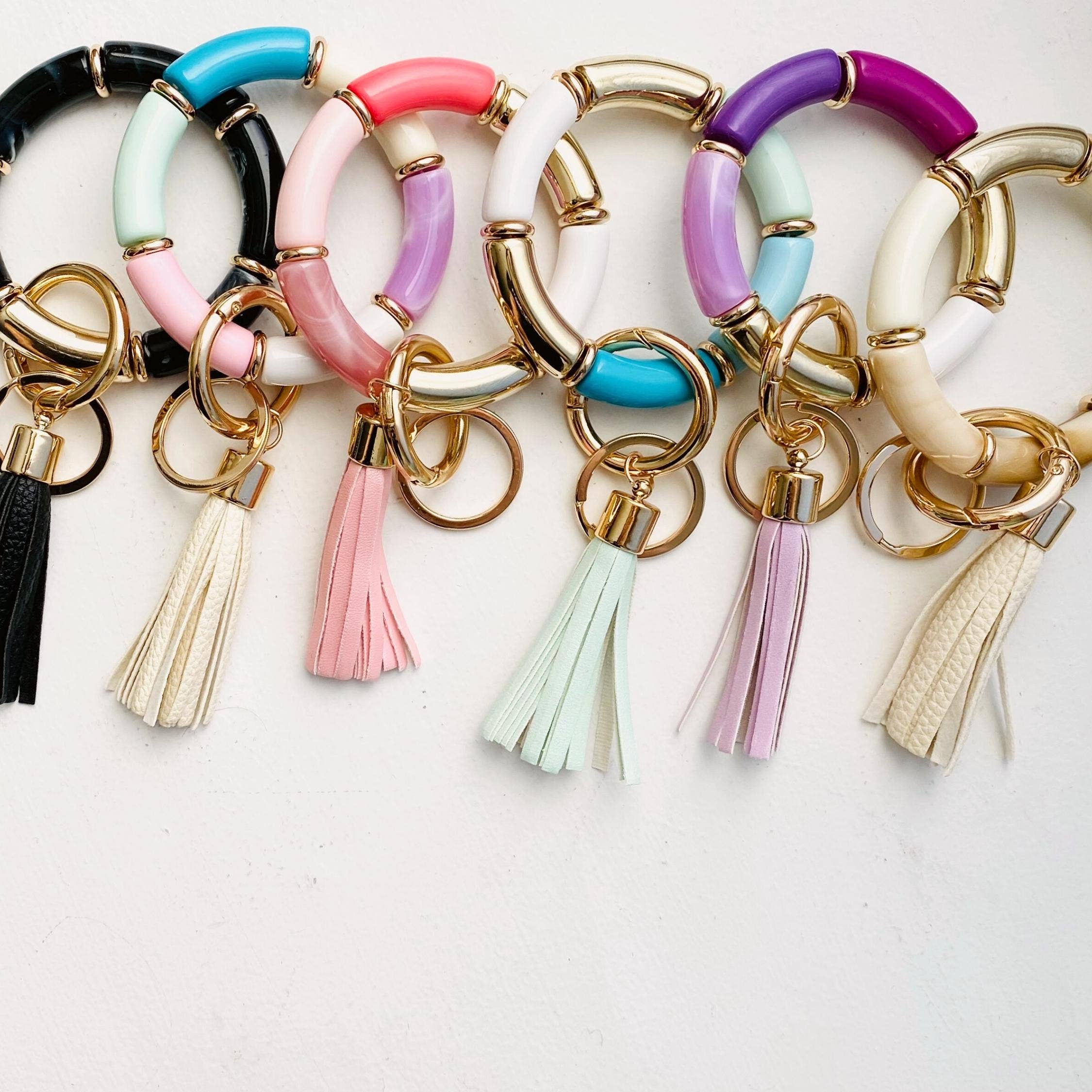 Tiny Gift Society - Wholesale Keychain Bracelet - Tube Bracelet Bangle Keychain | Bamboo Wristlet Key Ring9