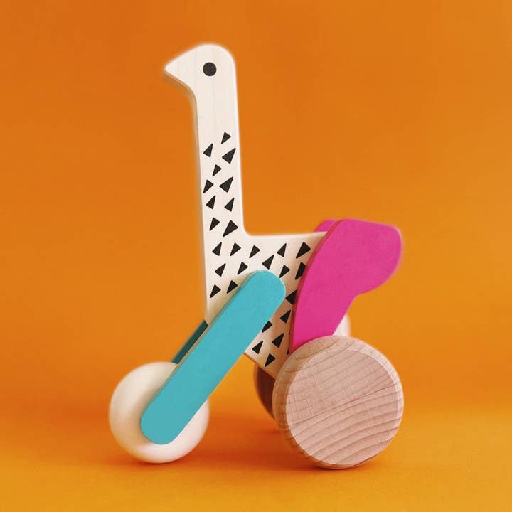 Wooden Ostrich for wholesale by BAJO WOODEN TOYS
