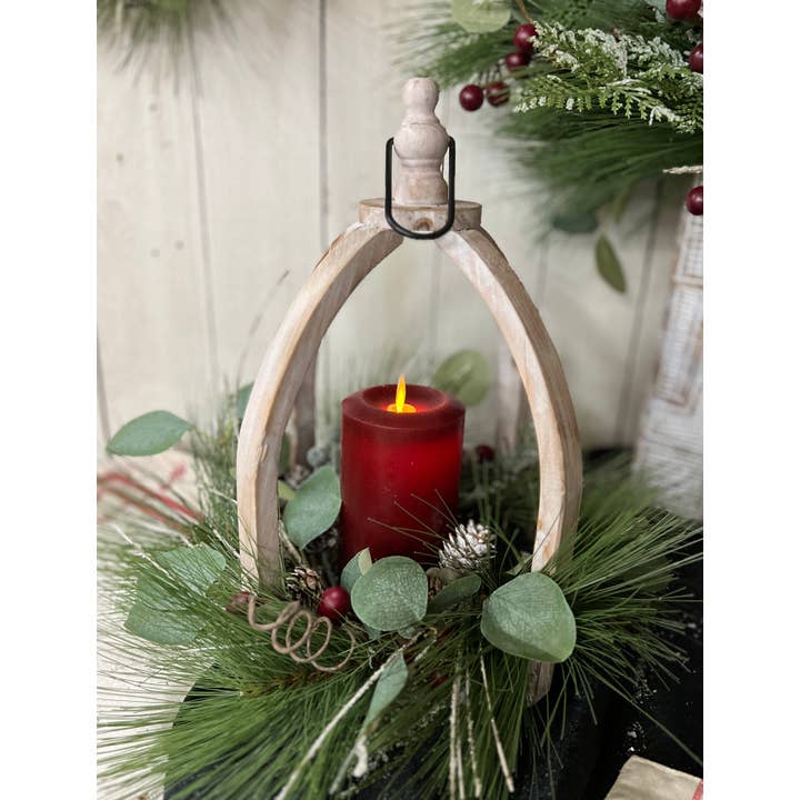 Wholesale Home Decor - Wholesale Lantern - Small Wooden Lantern 13in