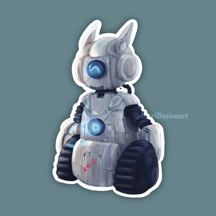 Iko | Single Sticker for wholesale by Blue Illusion Art