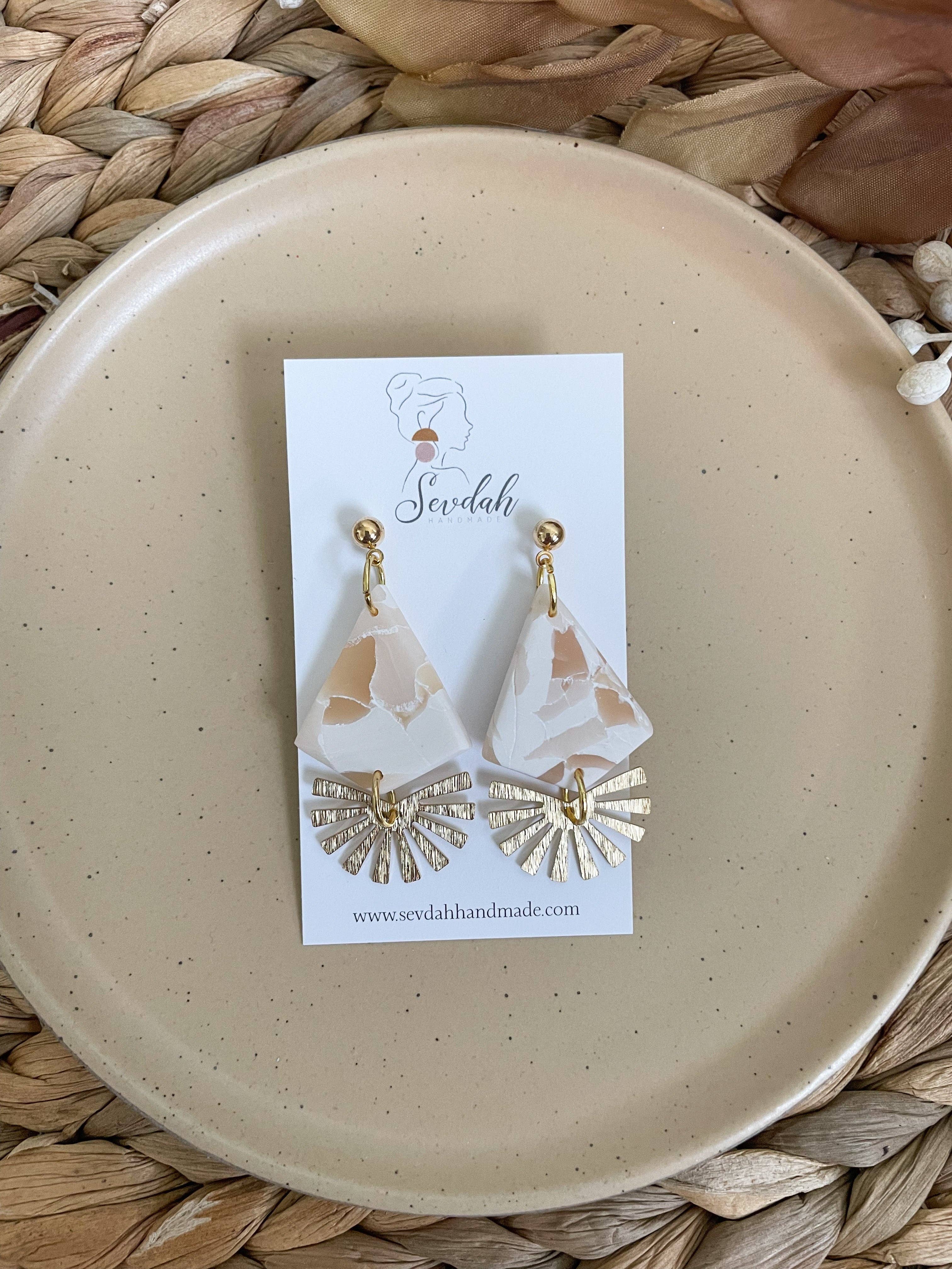 Sevdah Handmade - Wholesale Dangle Earrings - Citrine collection2