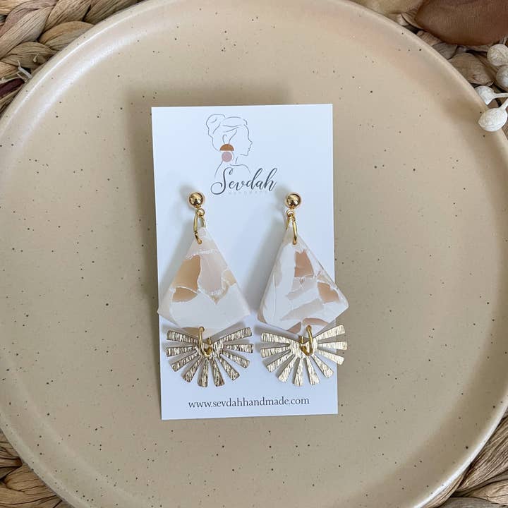 Sevdah Handmade - Wholesale Dangle Earrings - Citrine collection2