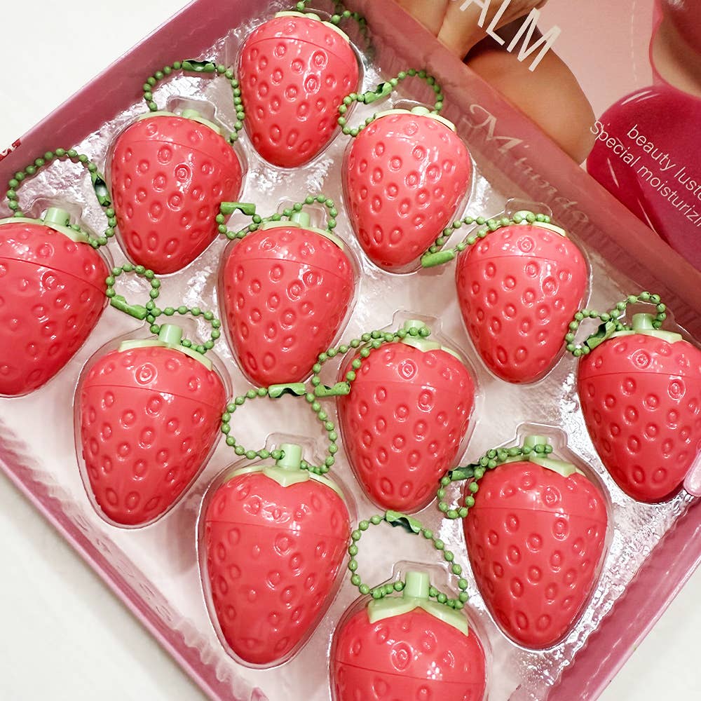 ROUGE Gloss à lèvres à la fraise avec porte-clés en vente sur Faire6