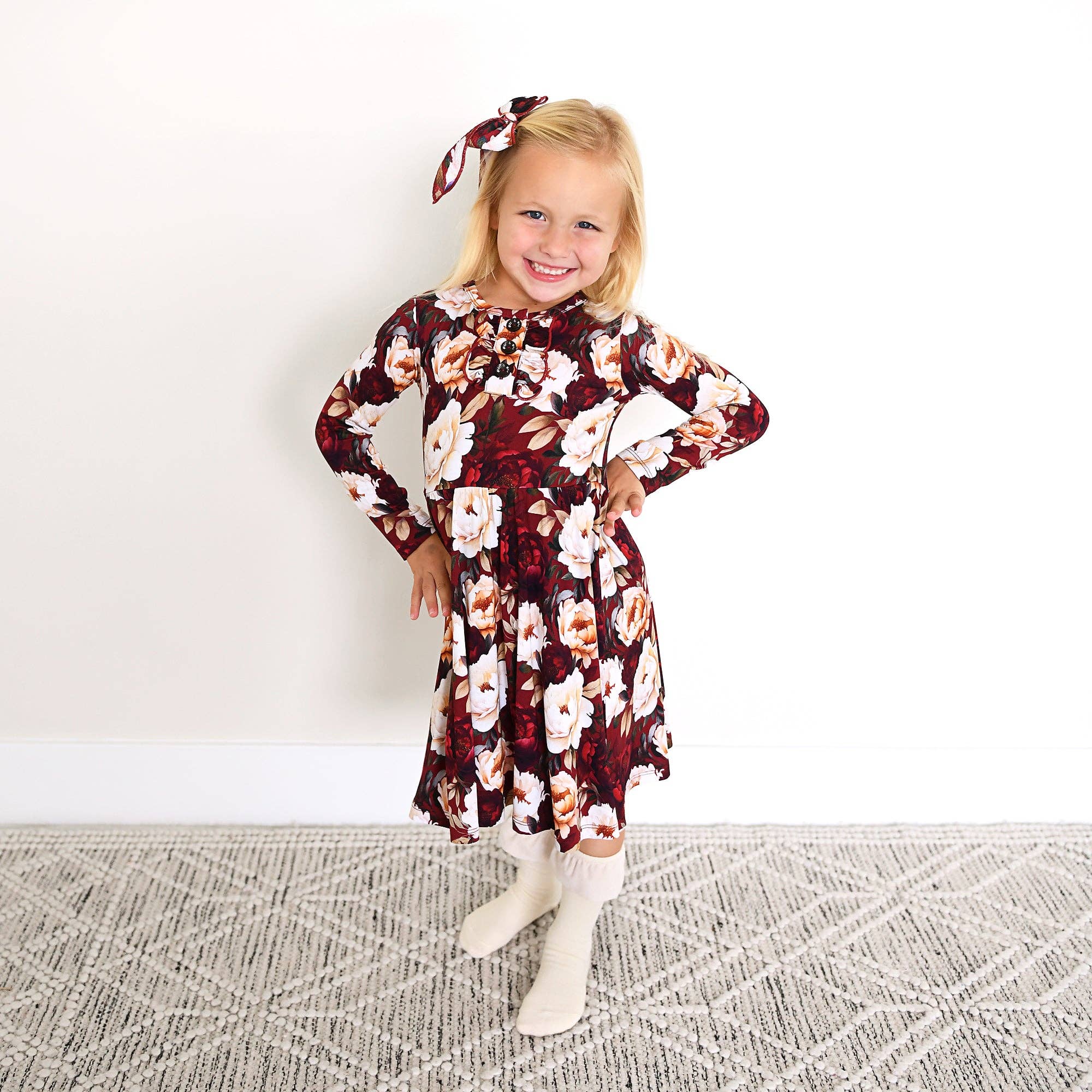 Gigi and Max - Wholesale Dress - Kids - Maya TUTU DRESS Bamboo Floral Kids Clothes Outfit3