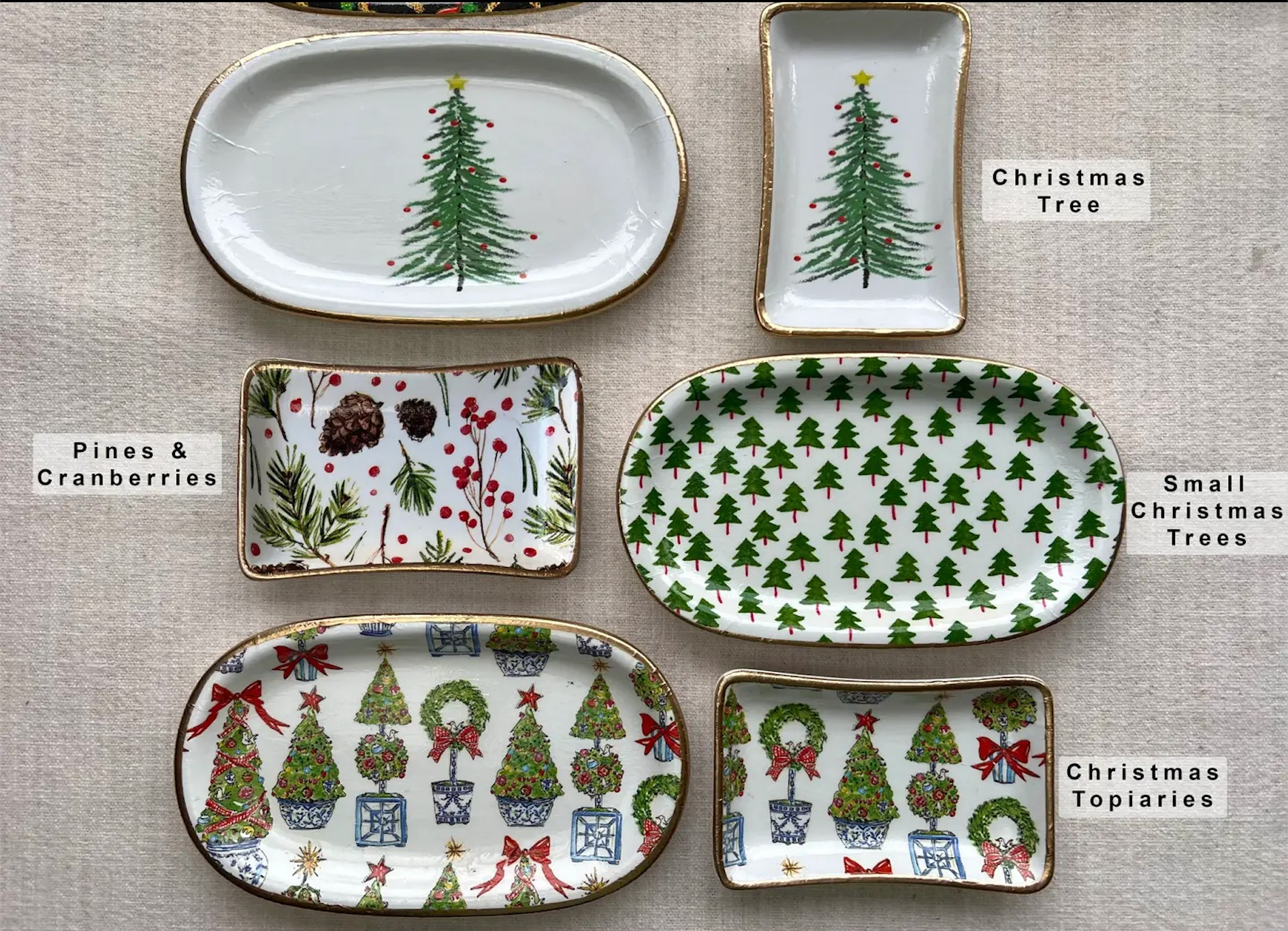 Ten Twenty Six Designs - Wholesale Jewelry Dish - Christmas Ceramic Jewelry tray3