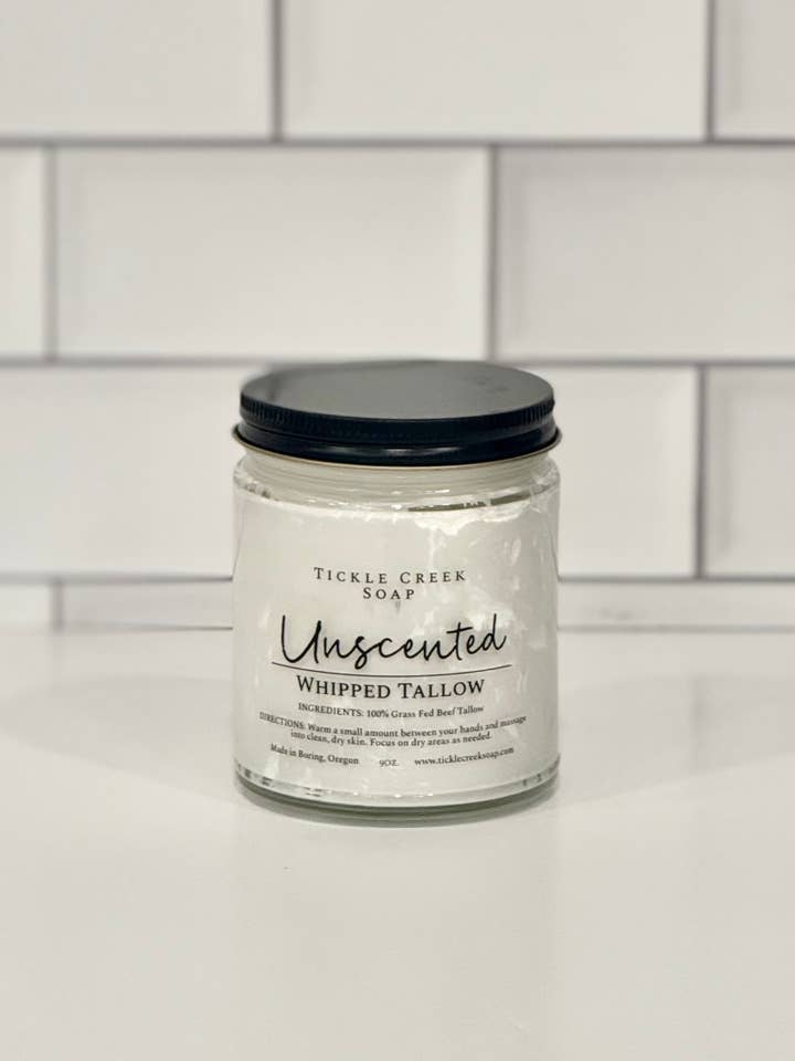 Whipped Tallow Unscented for wholesale by Tickle Creek Soap