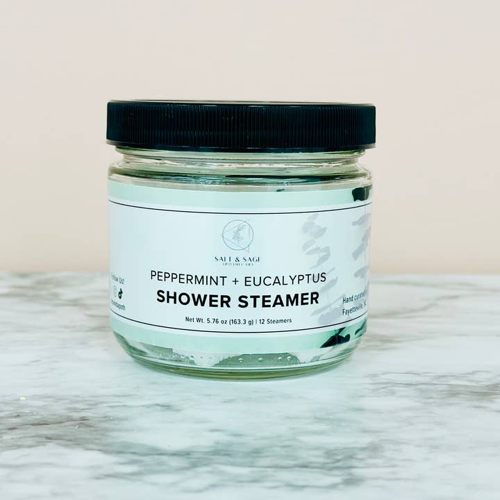 Salt & Sage Apothecary - Wholesale Shower steamer/bomb - Peppermint + Eucalyptus Mini Shower Steamers5