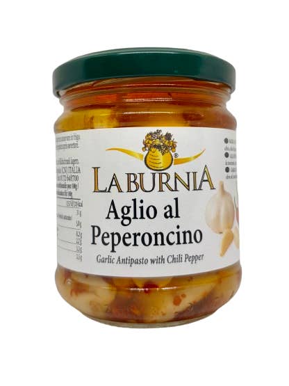 Knoblauch mit Peperoncino Olivenöl 180g für den Großhandel von La Burnia