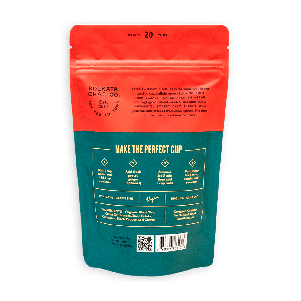 KOLKATA CHAI CO - Vente Thé en vrac - Mélange pour chai Rose Masala1