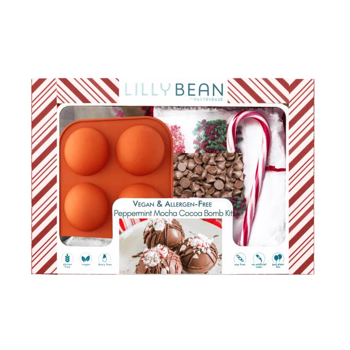 LillyBean Baking - Wholesale Hot Cocoa Mix/Kit - Peppermint Mocha Hot Cocoa Bomb Kit
