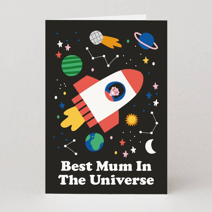 Best Mum In The Universe Mothers Day Card | Mum Card
for wholesale by Studio Boketto
