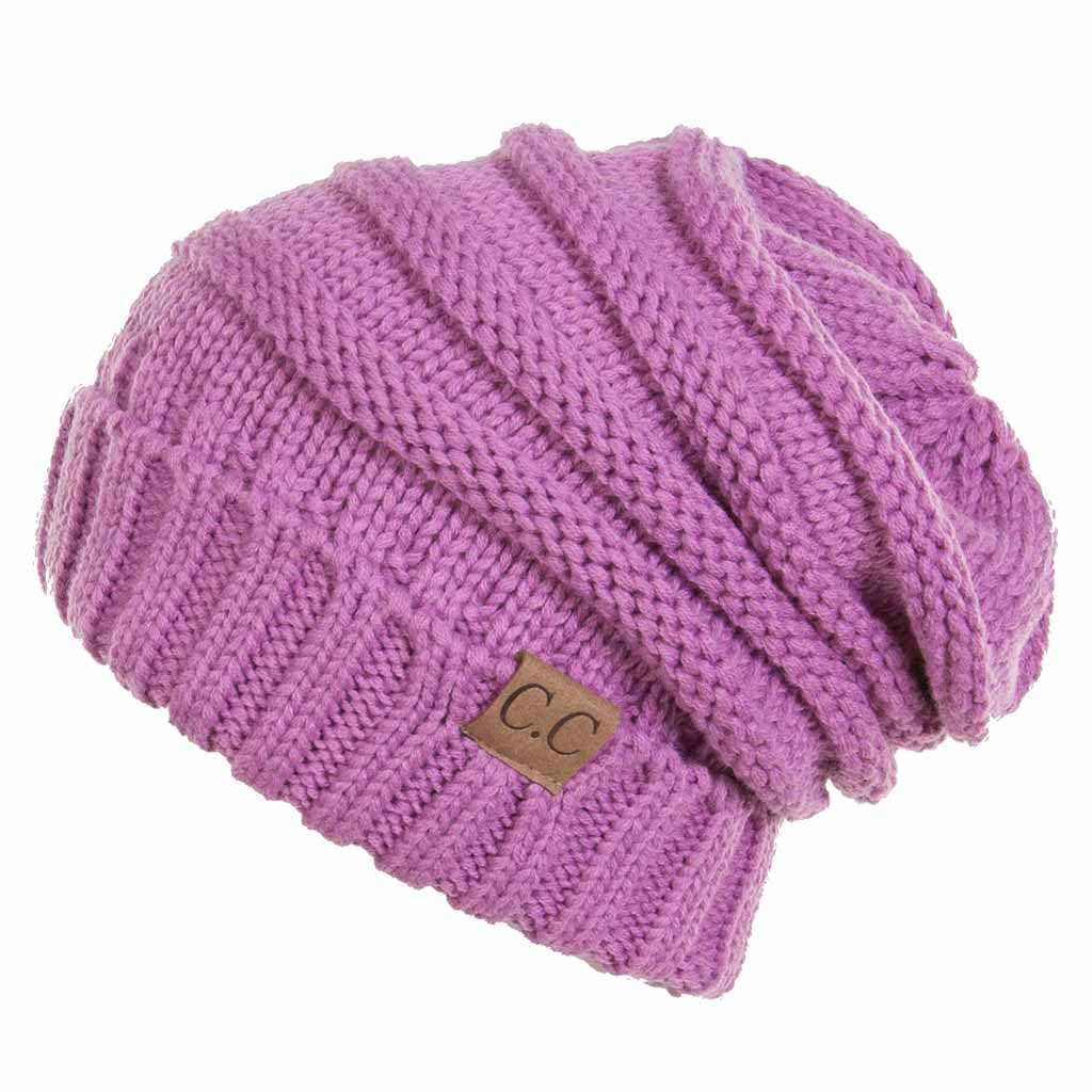 Hana - Wholesale Beanie - Women's - C.C Oversize Slouchy Knitted Beanie15
