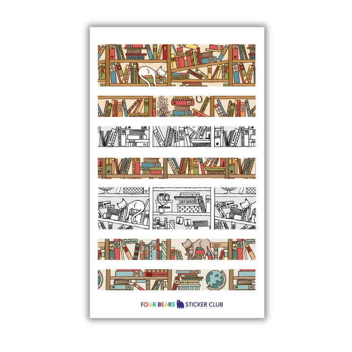Four Bears Sticker Club - Wholesale Sticker - Bookshelf Washi