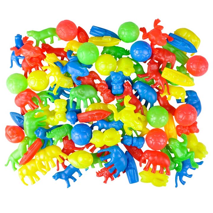 2.25-4.5" PLASTIC TOY ASSTORTMENT 600PCS/BAG LLB kids toys for wholesale by La Luna Bella - Toys