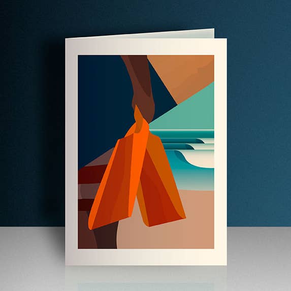 Shore Thing Greeting Card for wholesale by The Single Fin Collective