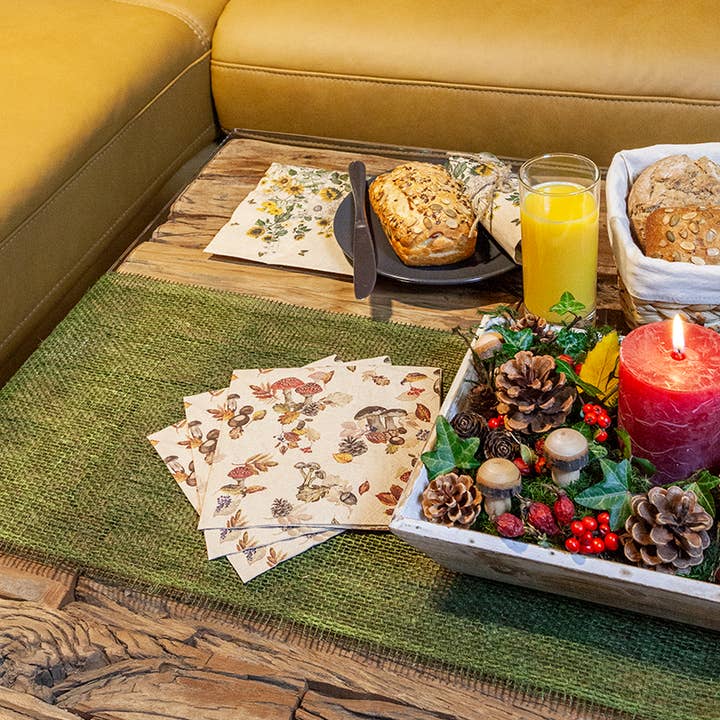 Home Fashion - Carl Dietrich GmbH - Wholesale Table Runner - Jute table runner 500 cm x 30 cm - forest green