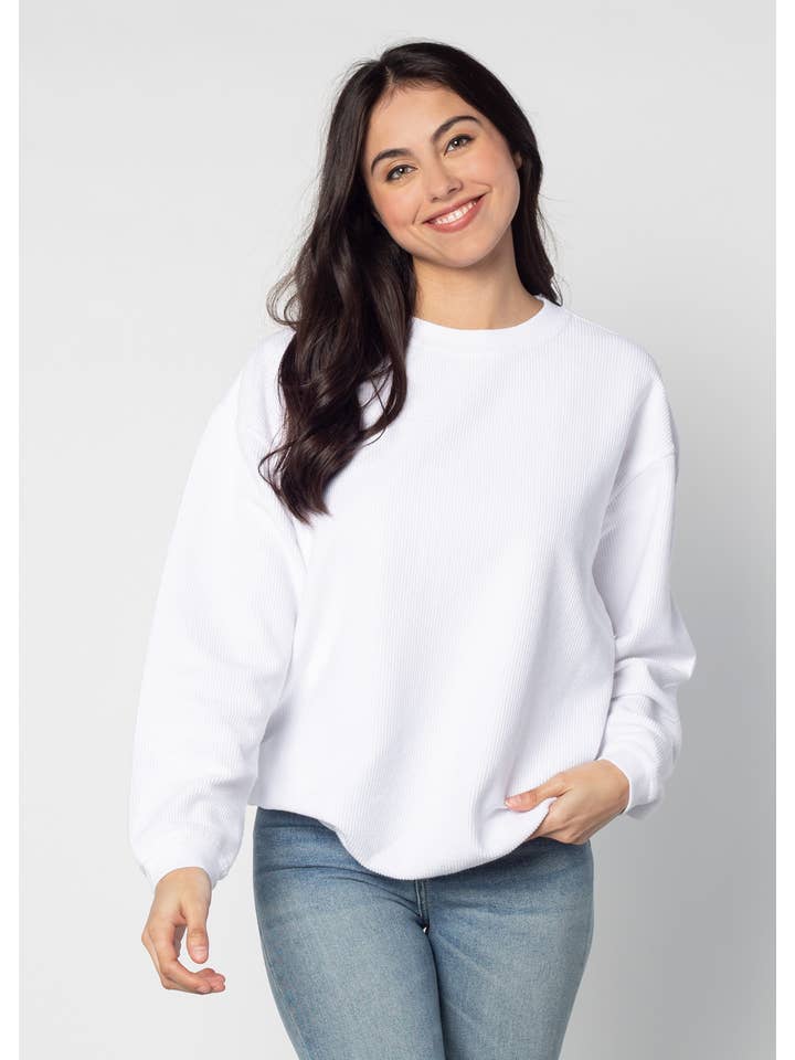 chicka-d - Wholesale Sweatshirt - Women's - The Original Corded Crew, all colors
