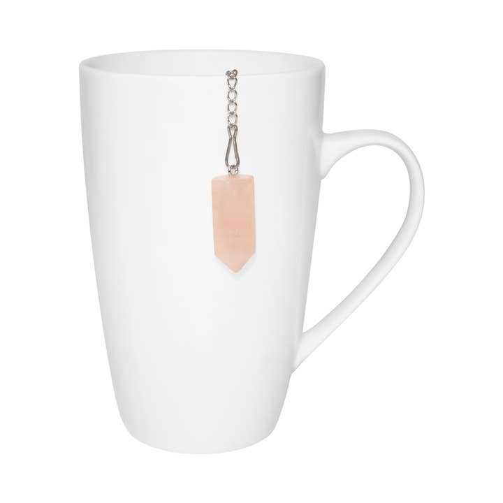 The Traveling Teapot - Wholesale Tea Strainer/Infuser - Loose Leaf Tea Infuser, Rose Quartz Charm Ball, Tea Gift1