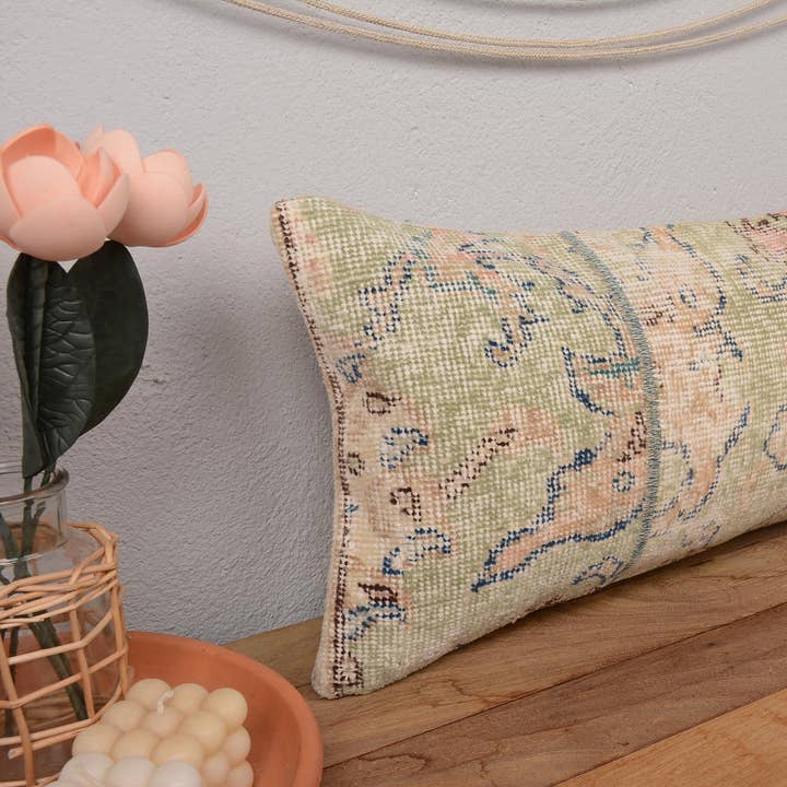 Cojín Kilim Hecho a Mano Almohada Decorativa Lumbar 12x24 para venta al por mayor de Kilim Pillow Decors