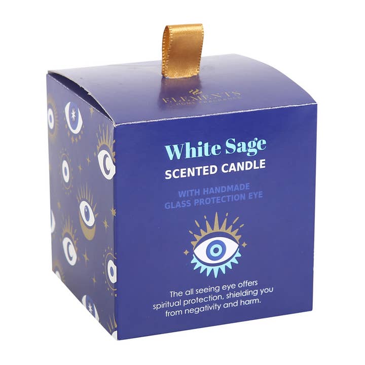 Something Different Wholesale - Wholesale Jar/Filled Candle - All Seeing Eye White Sage Crystal Chip Protection Candle4