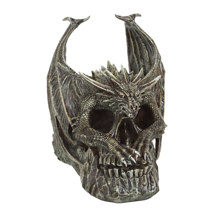 Something Different Wholesale – Engroshandel Pyntefigur – Draco Dragon Skull Ornament fra Spiral Direct1