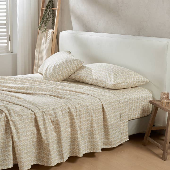 BH Collective - Wholesale Sheet Set - 100% Cotton Percale Floral Printed Cool & Crisp Sheet Set
