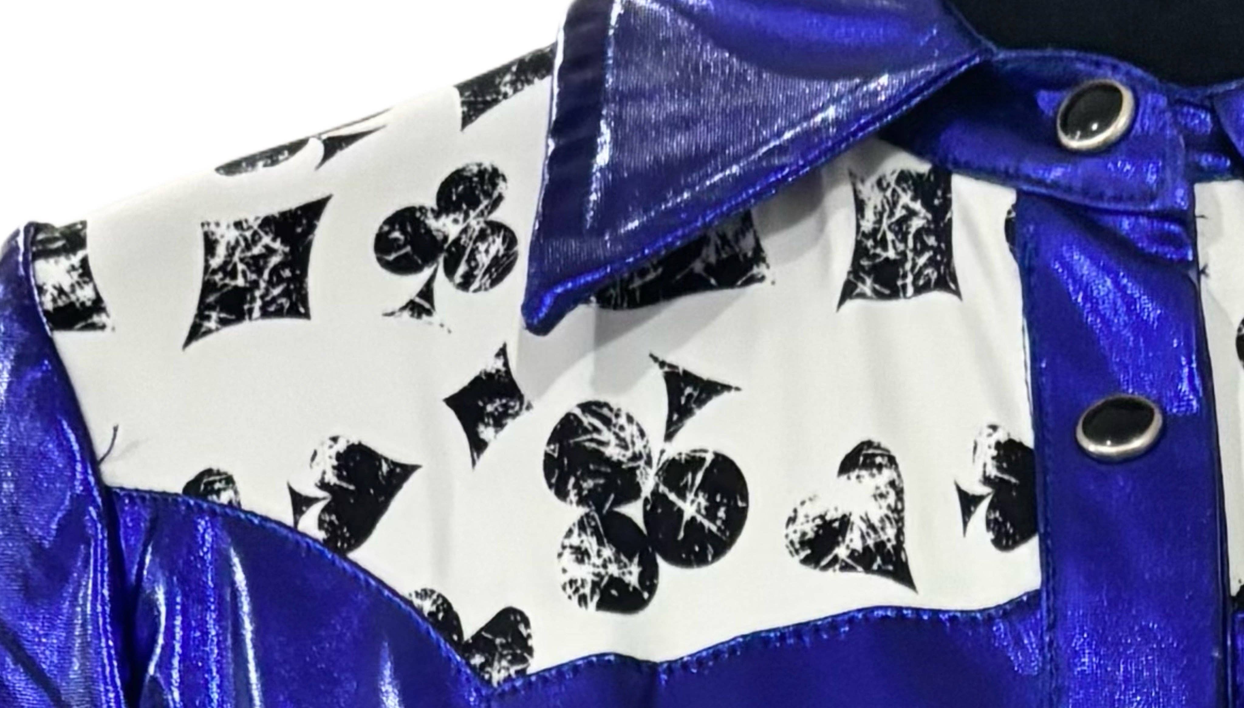 Neon Spur LLC - Wholesale Button Down Shirt - Kids - Girls Royal Flush Pearl Snap Rodeo Shirt2