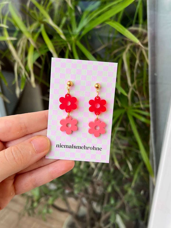 Bunte Blumen Ohrhänger für den Großhandel von Niemalsmehrohne