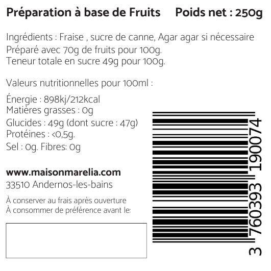MAISON MARELIA - Wholesale Jam - AARDBEIENJAM "PYLA" 250G1