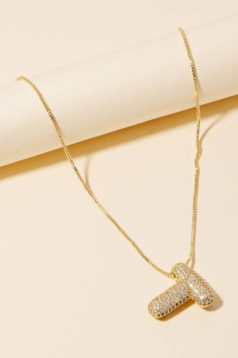 Anarchy Street - Vendita all'ingrosso Collana con ciondolo/pendaglio - Collana con pendente iniziale Pave Bubble19