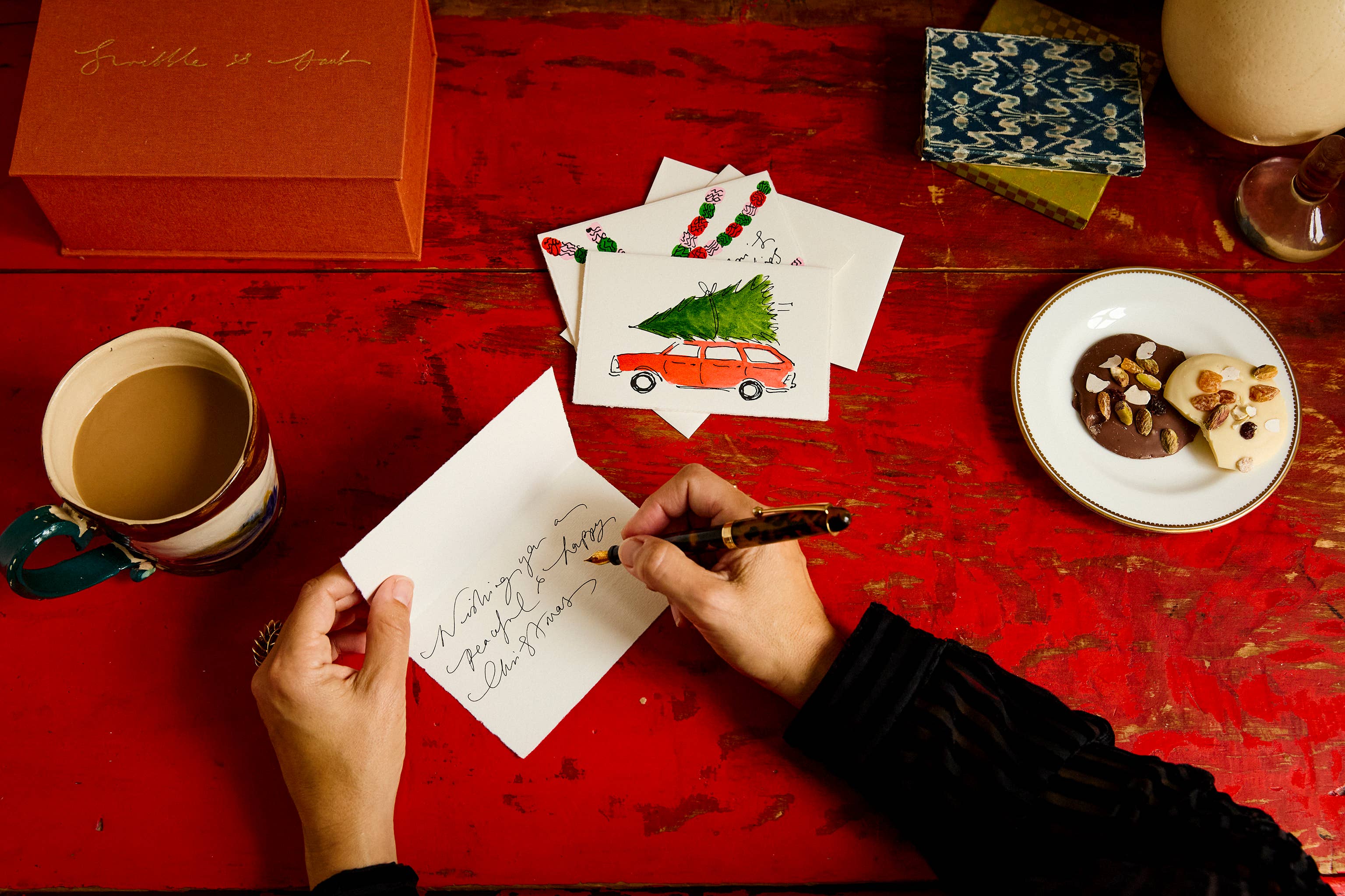 Scribble & Daub - Wholesale Christmas Card - Christmas Tree & Car Card5