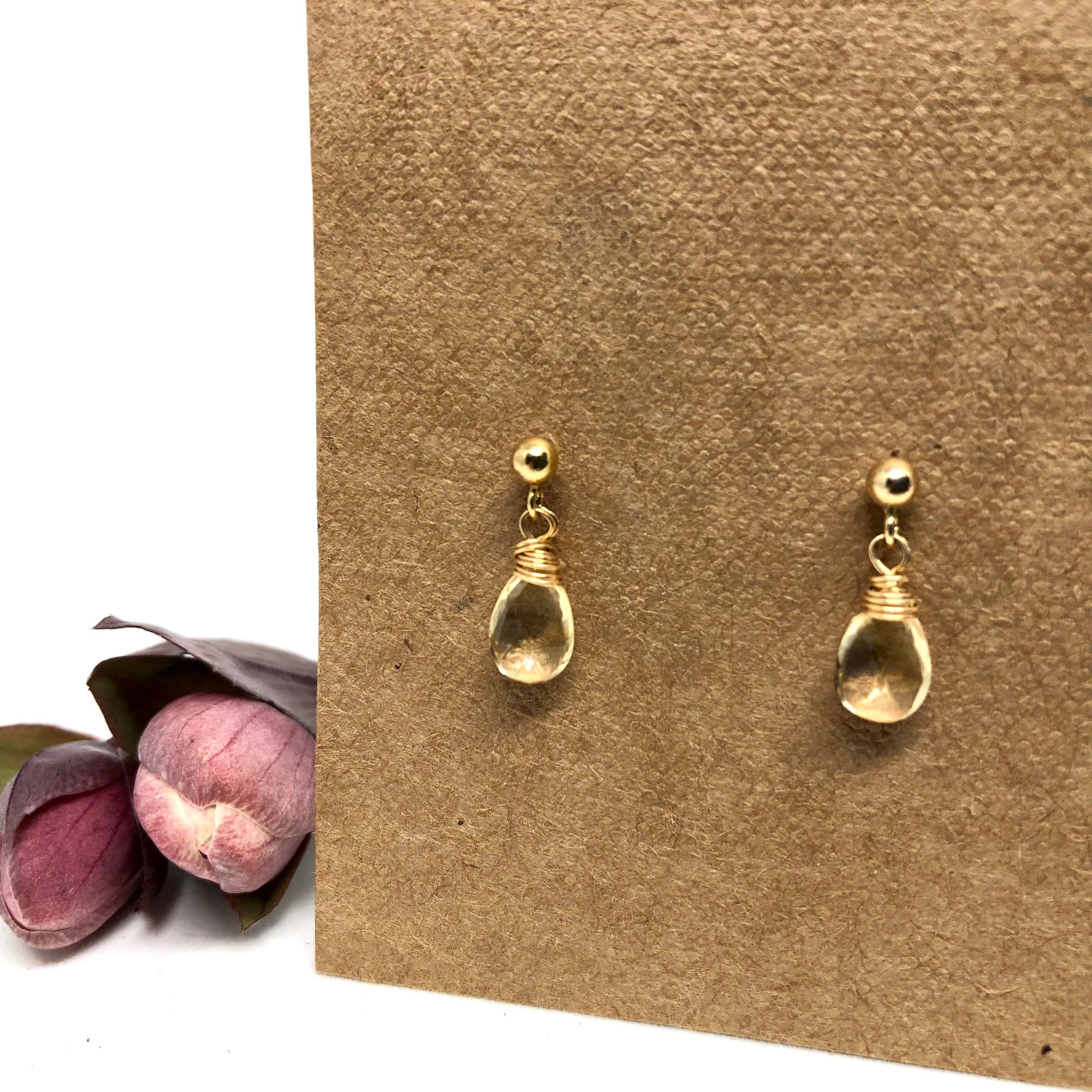 Naked Sage - Wholesale Dangle Earrings - Citrine - Linnaea Earrings1