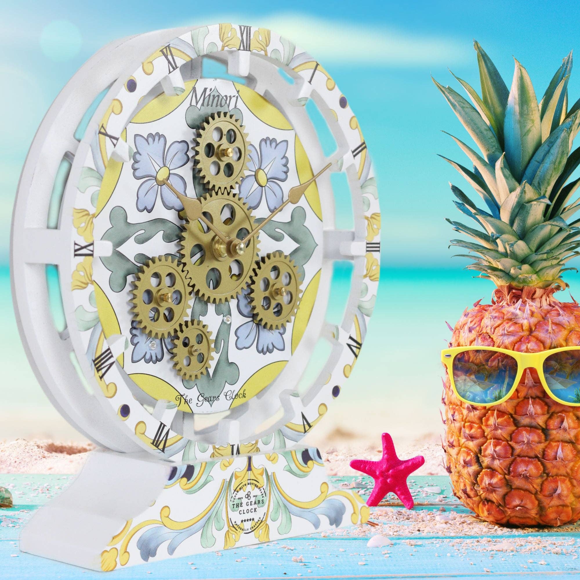 The Gears Clock - Vendita all'ingrosso Orologi da tavolo - OROLOGIO DA TAVOLO DA PARETE ITALY LINE 10 POLLICI MINORI7