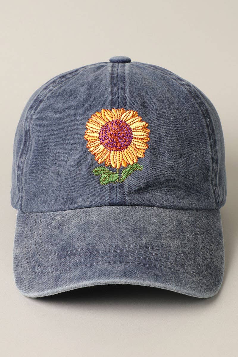 Fashion City - Venta al por mayor Gorra de béisbol - Mujer - Gorra de béisbol bordada girasol8