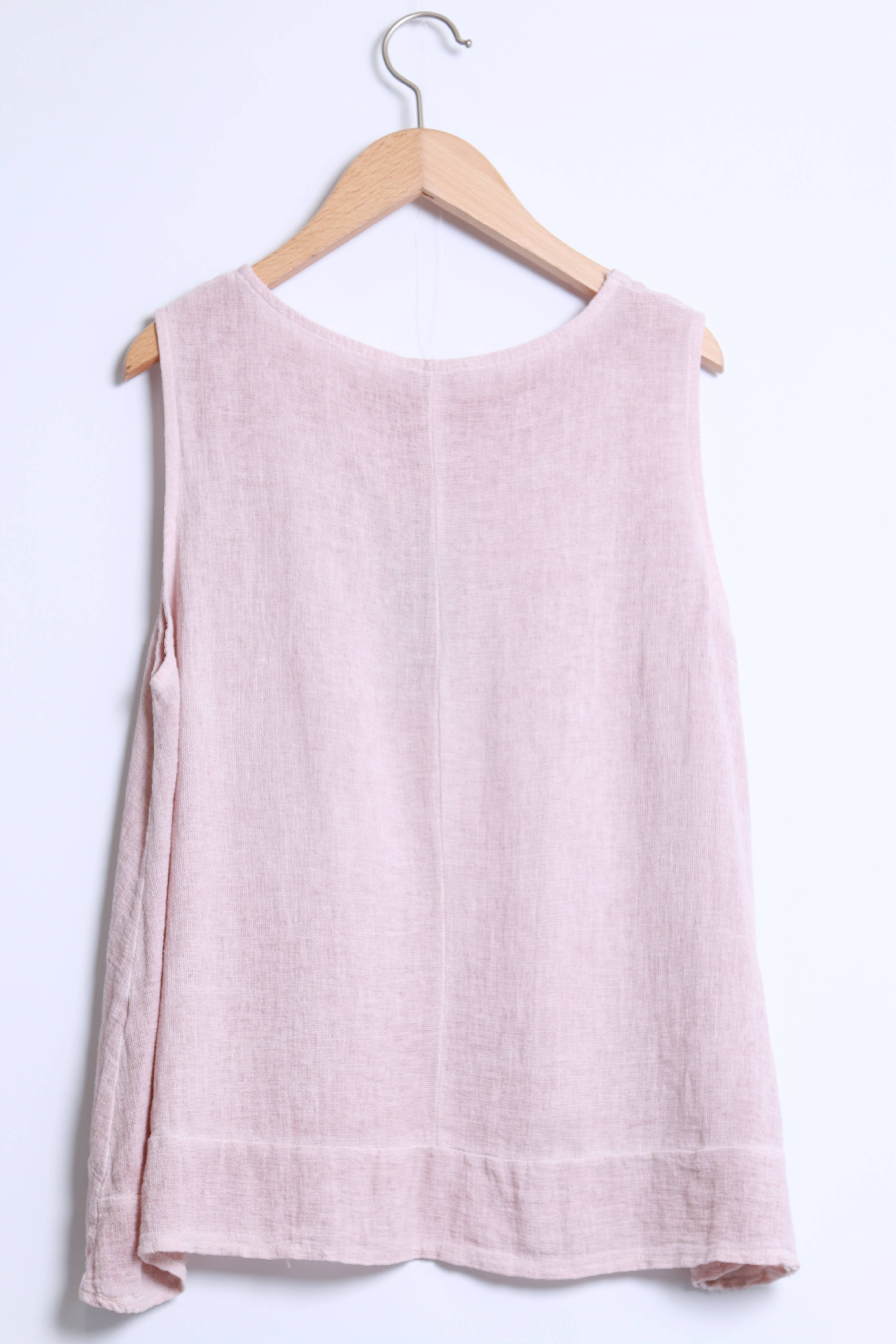 Shyloh - Vendita all'ingrosso Camicetta - Donna - Top ampio senza maniche in lino cotone 1581824