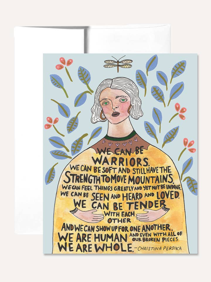 Krieger-Frauen-Grußkarte für den Großhandel von Persika Design Co.