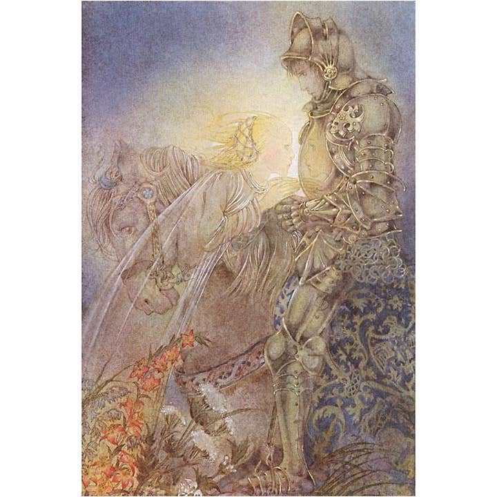 Found Image Press – wholesale Art print – Art Print KF-170 Knight with Magic Child