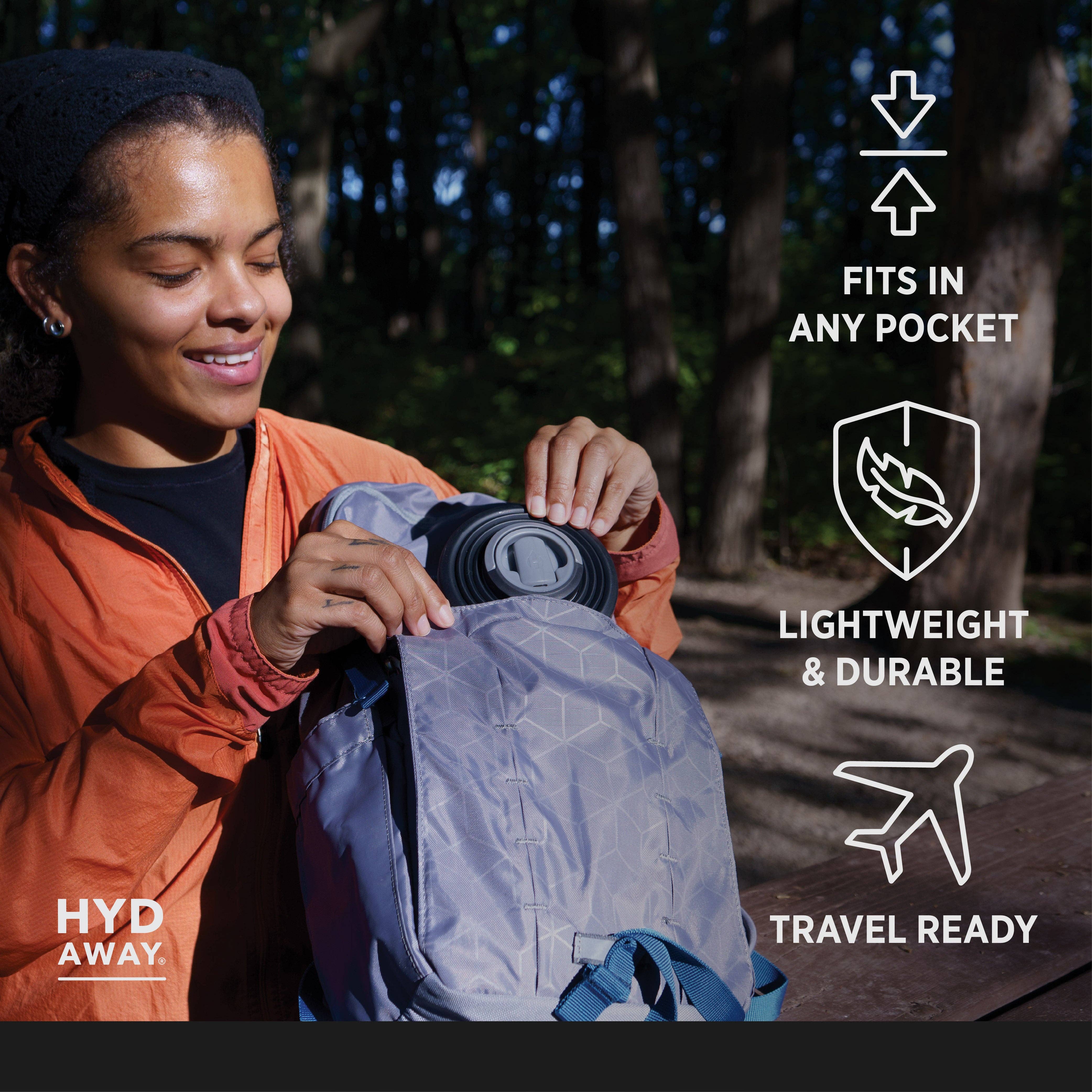 HYDAWAY – Großhandel Trinkflaschen – Zusammenklappbare Wasserflasche | 25oz43