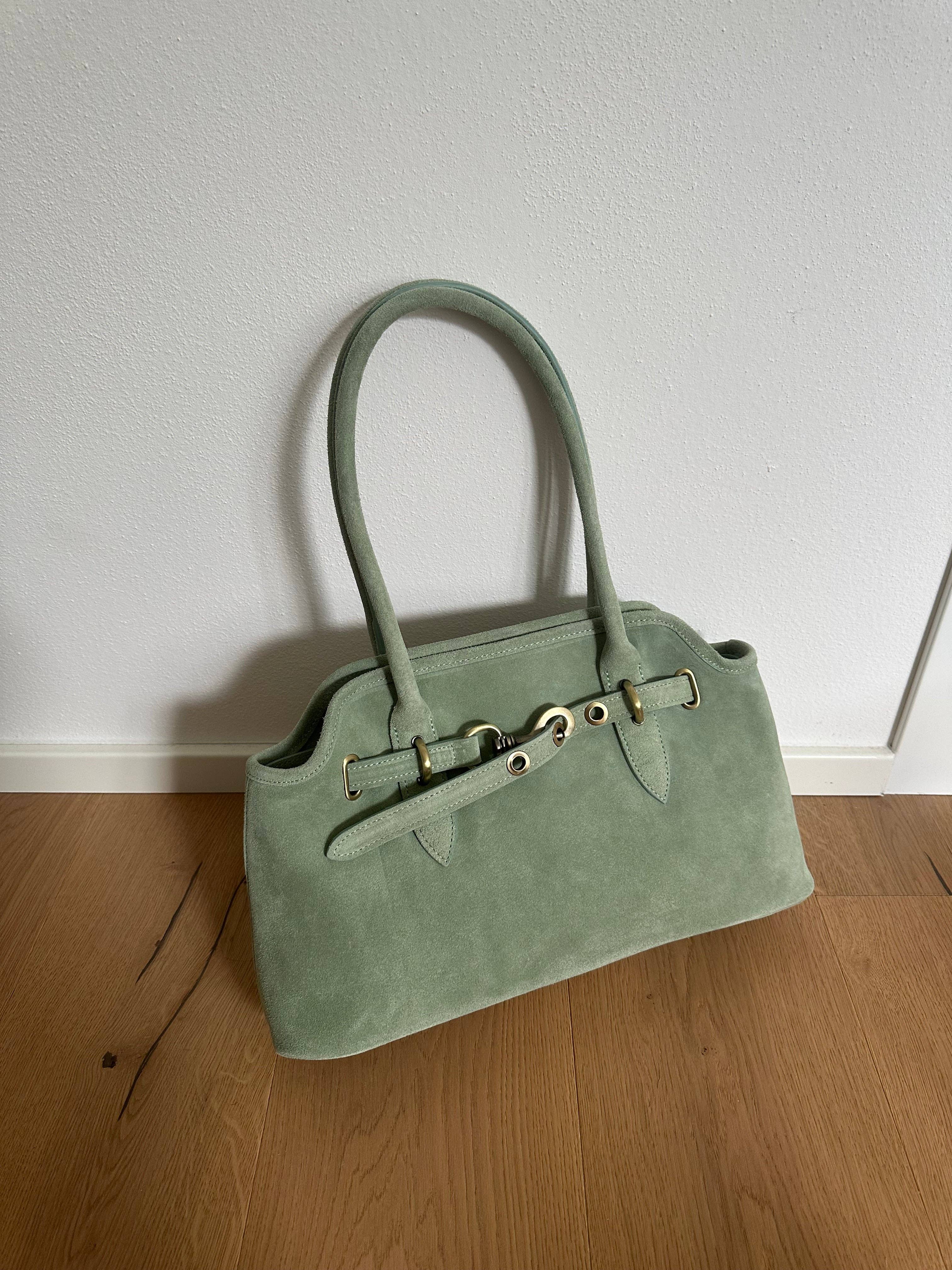 Zhade – Bolsa de ombro – Mulher por atacado – GRACE - bolsa de ombro em camurça genuína6