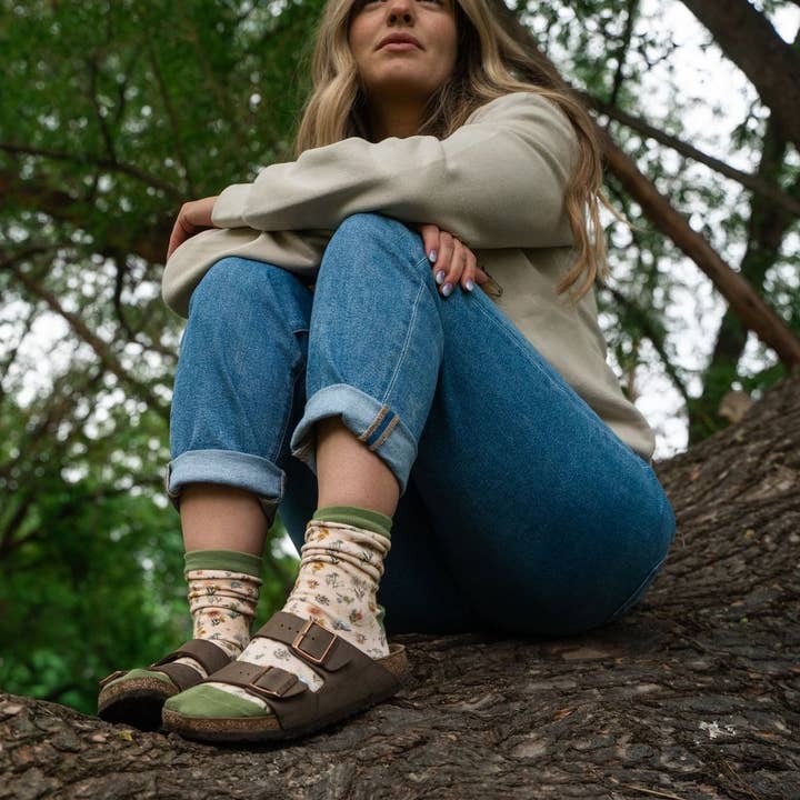 Spring Floral Unisex Socks for wholesale by The Montana Scene