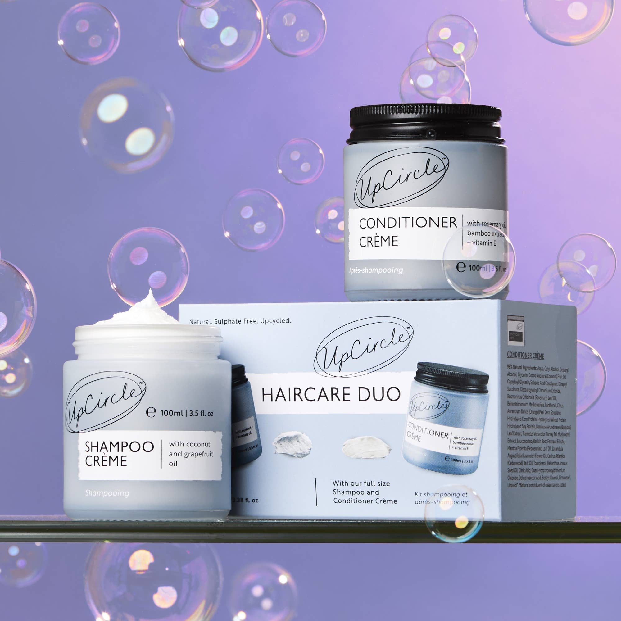 UpCircle Beauty Europe - Vendita all'ingrosso Kit/set per la cura dei capelli - Set regalo duo per la cura dei capelli vegano con oli di cocco, rosmarino e pompelmo7