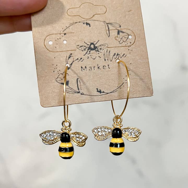 Queen Bee Hoops for wholesale by Bee Marie Market LLC
